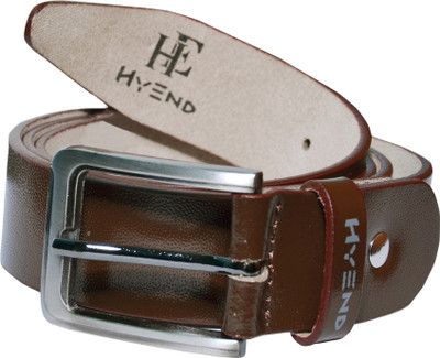 

HyEnd Men Formal, Casual, Evening, Party Brown Genuine Leather Belt