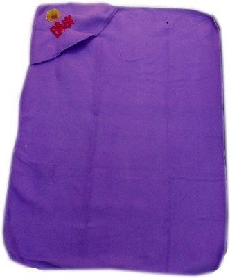 

Squnibee Embroidered  Hooded Baby Blanket(100% Wool, Purple