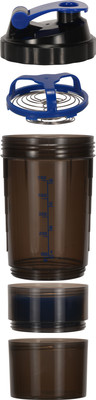 

iShake Black Body Blue Lid Speed 1 Storage gym bottle 500 ml Shaker(Black, Blue)