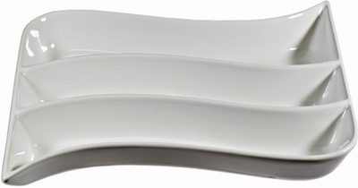 

La Platina Fine Porcelain Platter Plate Ceramic Disposable Bowl Set(White, Pack of 1)