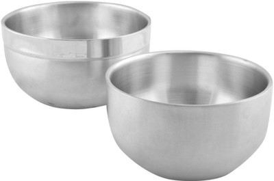 

Homescapes Stainless Steel Bowl Set(Steel, Pack of 2)