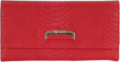

Lavie Women Red Artificial Leather Wallet(10 Card Slots)