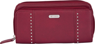 

Lavie Women Maroon Artificial Leather Wallet(6 Card Slots)