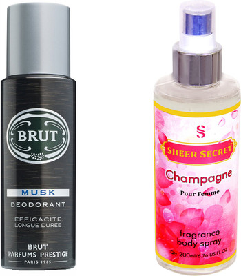 

Brut MUSK with SHEER SECRET CHAMPAGNE WOMEN(Set of 2)