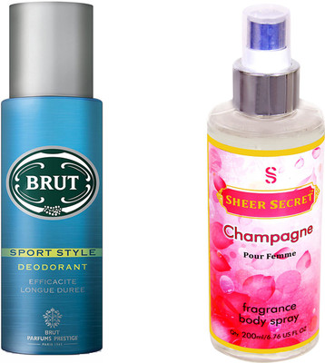 

Brut SPORTS with SHEER SECRET CHAMPAGNE WOMEN(Set of 2)