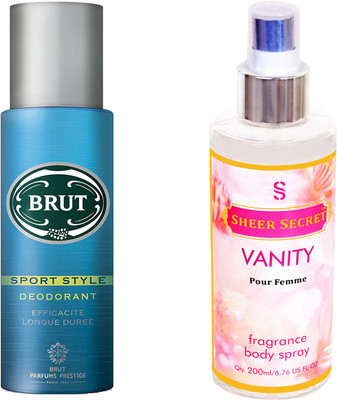 

Brut SPORTS with SHEER SECRET VANITY WOMEN(Set of 2)