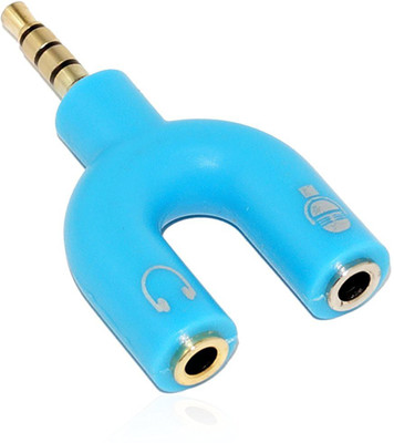 

Fashionista 3.5mm Audio Splitter Headphone Adapter(Laptop, Mobile, Tablet, Blue, Black), Black;blue