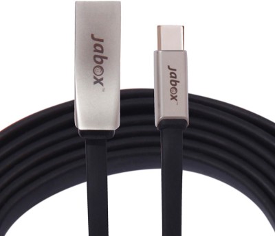 JABOX USB Type C Cable 2 m TPE Type C (T-21 2Meter)(Compatible with Type C Phone, Black, One Cable)