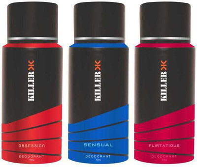 

Killer Obsession, Sensual & Flirtatious Deo Deodorant Spray - For Men(100 g, Pack of 3)