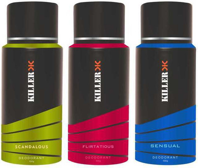 

Killer Scandalous,Flamboyant,Sensual Deo Deodorant Spray - For Men(100 g, Pack of 3)