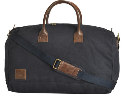 

CANVAS & AWL Canvas with Genuine Leather Trim Unisex Travel Duffel Bag Travel Duffel Bag(Blue)