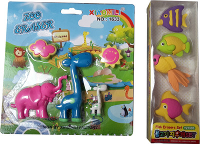 

13-HI-13 Animals Eraser Non-Toxic Eraser(Multicolor)