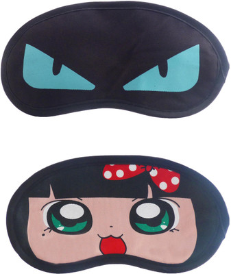 

Jenna BlueEye-PolkaDotCartoon Travel Sleeping Eye Cover Blindfold (Pack of 2)(2 g)