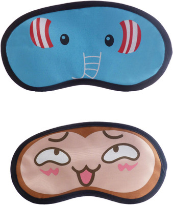 

Jenna Elephant-HappyCartoon Travel Sleeping Eye Cover Blindfold (Pack of 2)(2 g)