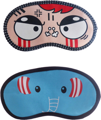

Jenna Angry-ElephantCartoon Travel Sleeping Eye Cover Blindfold (Pack of 2)(2 g)