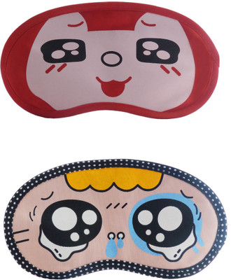 

Jenna RedBlackEye-Y_TearyEyeCartoon Travel Sleeping Eye Cover Blindfold (Pack of 2)(2 g)