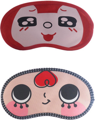 

Jenna RedBlackEye-RedHairCartoon Travel Sleeping Eye Cover Blindfold (Pack of 2)(2 g)
