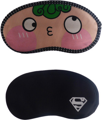 

Jenna GreenHair-W_SupermanCartoon Travel Sleeping Eye Cover Blindfold (Pack of 2)(2 g)