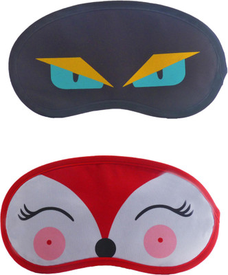 

Jenna NinjaEye-RedDeerCartoon Travel Sleeping Eye Cover Blindfold (Pack of 2)(2 g)