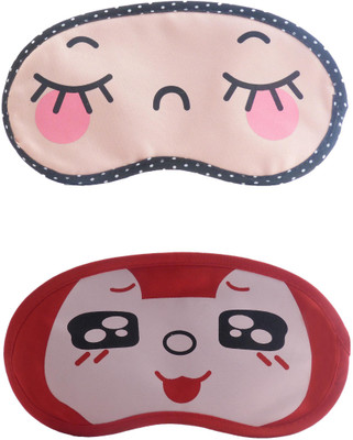 

Jenna CloseEye-RedBlackEyeCartoon Travel Sleeping Eye Cover Blindfold (Pack of 2)(2 g)