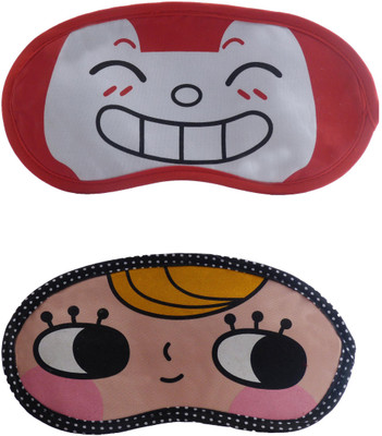 

Jenna RedHappy-YellowHairHappyCartoon Travel Sleeping Eye Cover Blindfold (Pack of 2)(2 g)
