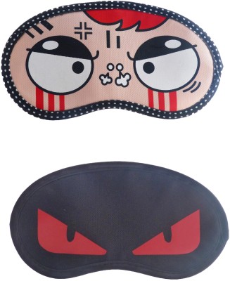 

Jenna Angry-RedEyeCartoon Travel Sleeping Eye Cover Blindfold (Pack of 2)(2 g)