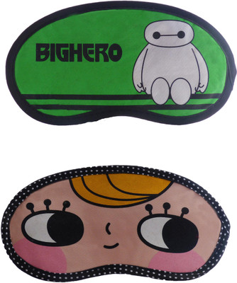 

Jenna Green-YellowHairHappyCartoon Travel Sleeping Eye Cover Blindfold (Pack of 2)(2 g)