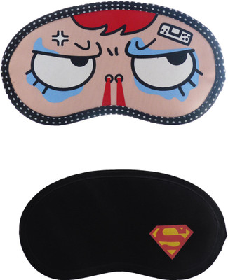 

Jenna SuperAngry-Y_SupermanCartoon Travel Sleeping Eye Cover Blindfold (Pack of 2)(2 g)