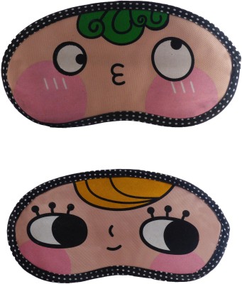 

Jenna GreenHair-YellowHairHappyCartoon Travel Sleeping Eye Cover Blindfold (Pack of 2)(2 g)