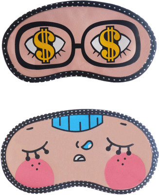 

Jenna Dollar-NappingCartoon Travel Sleeping Eye Cover Blindfold (Pack of 2)(2 g)