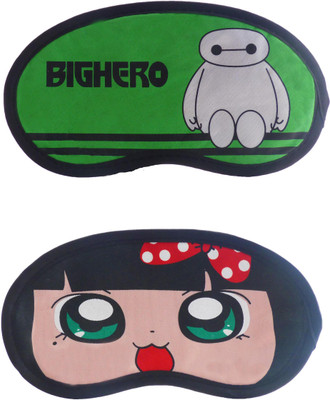 

Jenna Green-PolkaDotCartoon Travel Sleeping Eye Cover Blindfold (Pack of 2)(2 g)