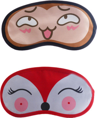 

Jenna Happy-RedDeerCartoon Travel Sleeping Eye Cover Blindfold (Pack of 2)(2 g)