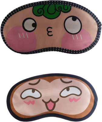 Jenna GreenHair-HappyCartoon Travel Sleeping Eye Cover Blindfold (Pack of 2)(2 g)