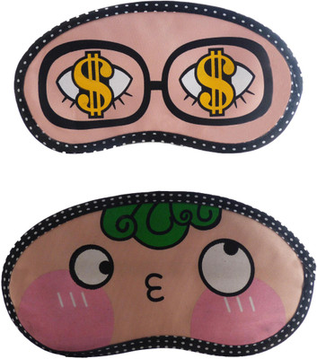 

Jenna Dollar-GreenHairCartoon Travel Sleeping Eye Cover Blindfold (Pack of 2)(2 g)
