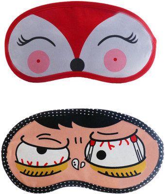 

Jenna RedDeer-SleepyCartoon Travel Sleeping Eye Cover Blindfold (Pack of 2)(2 g)