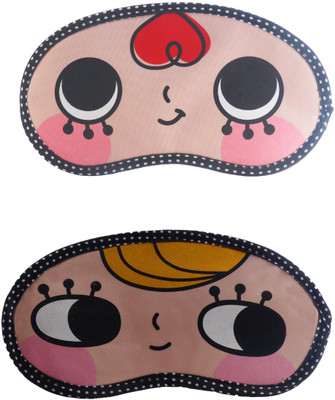 

Jenna RedHair-YellowHairHappyCartoon Travel Sleeping Eye Cover Blindfold (Pack of 2)(2 g)