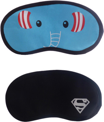 

Jenna Elephant-W_SupermanCartoon Travel Sleeping Eye Cover Blindfold (Pack of 2)(2 g)