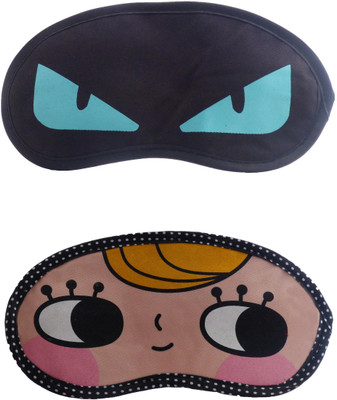

Jenna BlueEye-YellowHairHappyCartoon Travel Sleeping Eye Cover Blindfold (Pack of 2)(2 g)