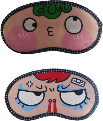 

Jenna GreenHair-SuperAngryCartoon Travel Sleeping Eye Cover Blindfold (Pack of 2)(2 g)