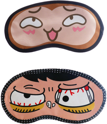 

Jenna Happy-SleepyCartoon Travel Sleeping Eye Cover Blindfold (Pack of 2)(2 g)