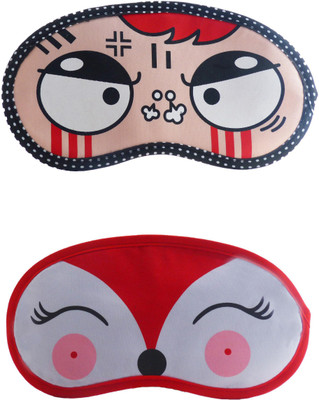 

Jenna Angry-RedDeerCartoon Travel Sleeping Eye Cover Blindfold (Pack of 2)(2 g)