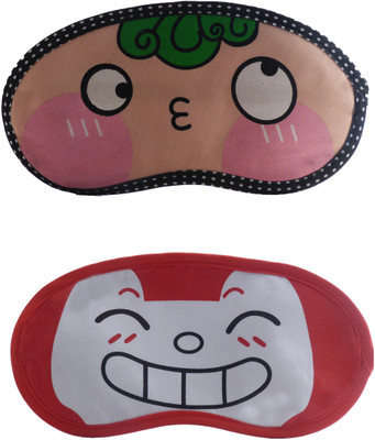 

Jenna GreenHair-RedHappyCartoon Travel Sleeping Eye Cover Blindfold (Pack of 2)(2 g)