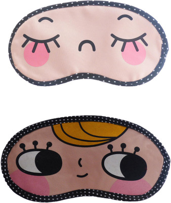 

Jenna CloseEye-YellowHairHappyCartoon Travel Sleeping Eye Cover Blindfold (Pack of 2)(2 g)