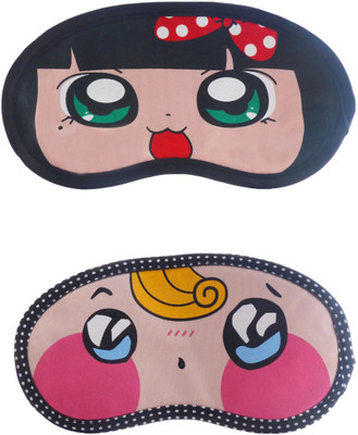 

Jenna PolkaDot-YellowHairSurpriseCartoon Travel Sleeping Eye Cover Blindfold (Pack of 2)(2 g)