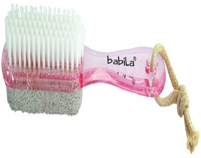 

BabiLa Pumice stone/ Brush with handle(White, Pink)