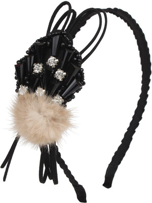 

Fayon Chic Stylish Brown Gemstone And Stone Hair Band(Brown)