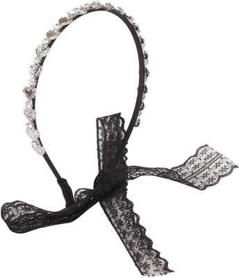 

Fayon Party Style Diva Silver Hearts Hair Band(Silver)