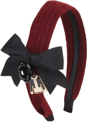 

Fayon Contemporary Statement Maroon Woolen Bow Hair Band(Maroon)