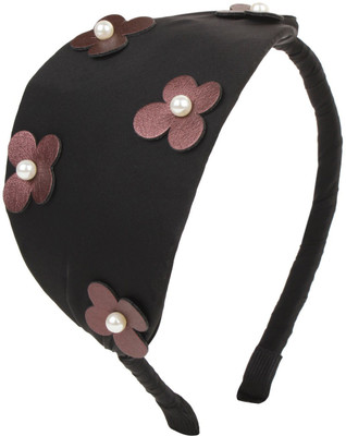 

Fayon Chic Stylish Black Pearl Flower Hair Band(Black)