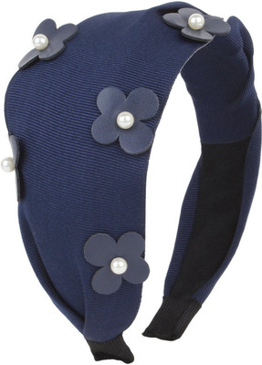 

Fayon Designer Modern Blue Bow Pearl Hair Band(Blue)